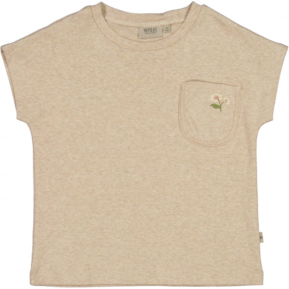 T-Shirt Tilla Embroidery oat melange
