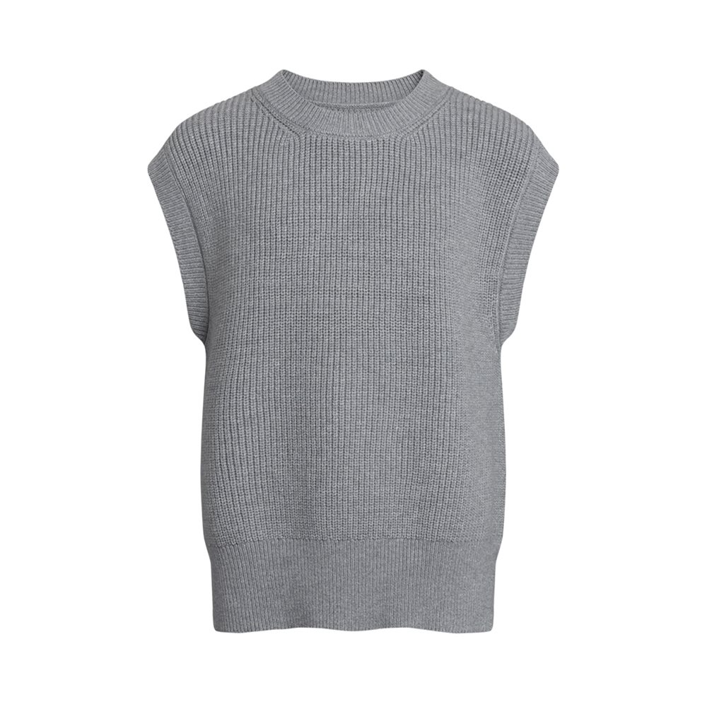 Ann Knit Vest Grey Melange