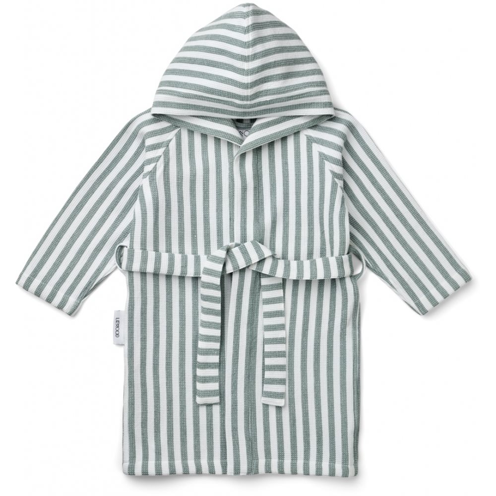 Gray bathrobe Y/D Stripe: Peppermint/White