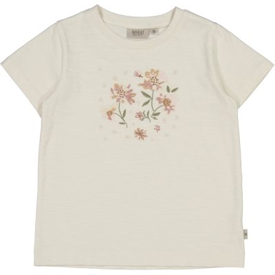 T-Shirt Flower Embroidery eggshell 