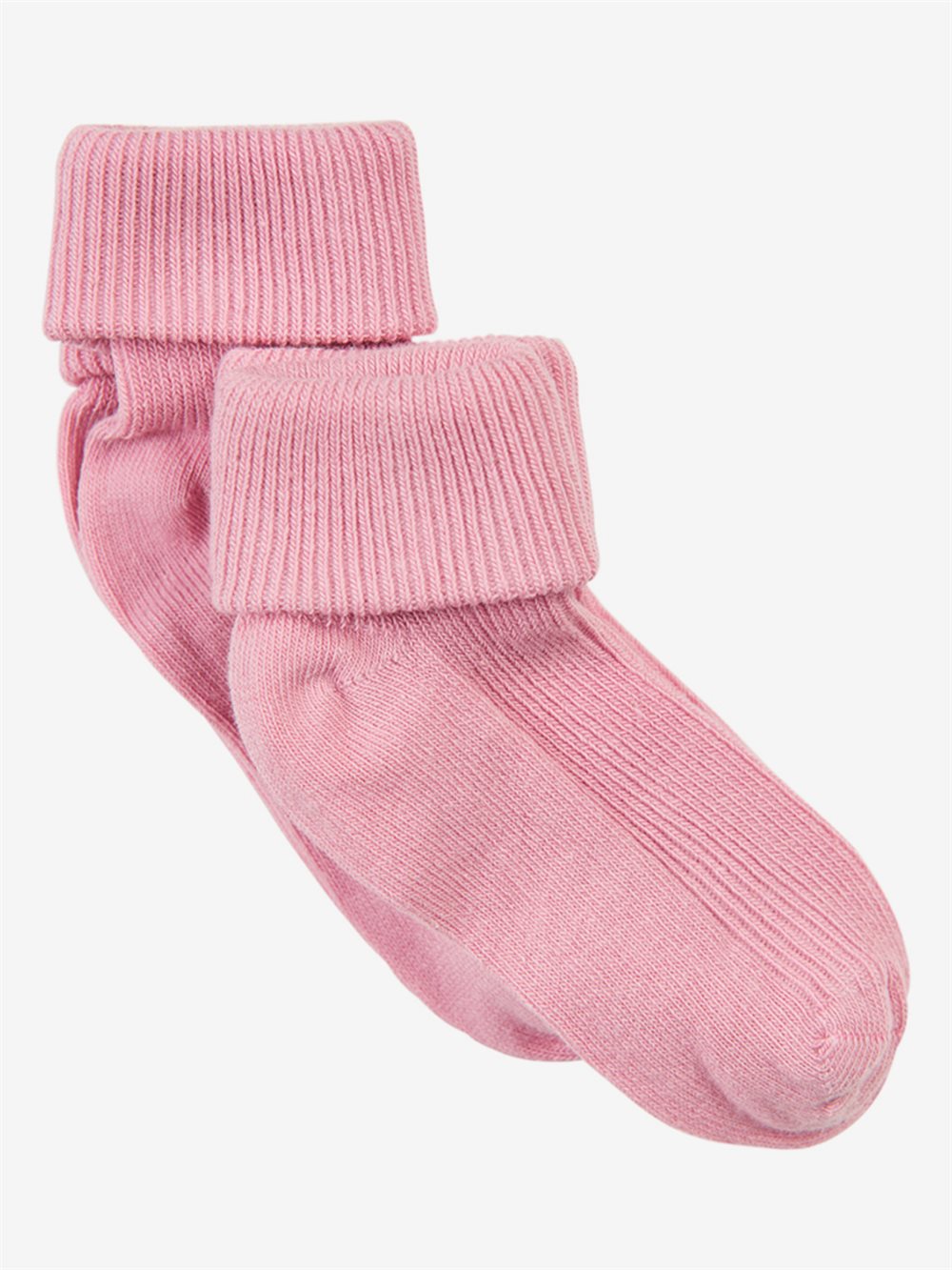 Baby Rib Sock W. Fold 2-Pack Rose