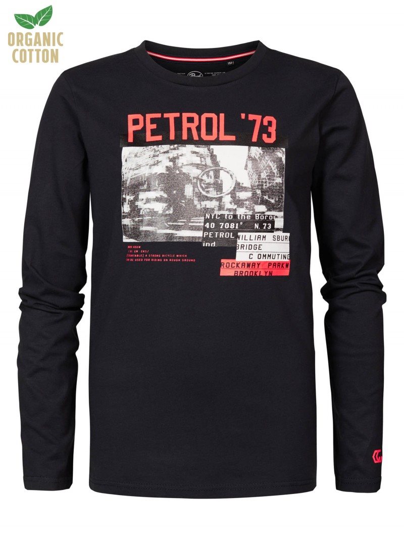 Boys T-Shirt LS Round Neck petrol 73